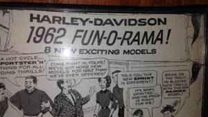 lot 23 image: 1962 Harley Davidson Advertisement.