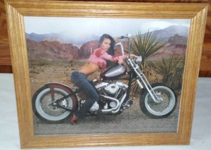lot 33 image: Motorcycle Photo Framed.