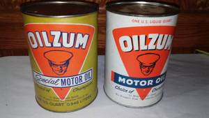 lot 39 image: 2 Oilzum Motor Oil Cans  Quart.