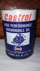 lot 43 image: Castrol Snowmobile Oil.