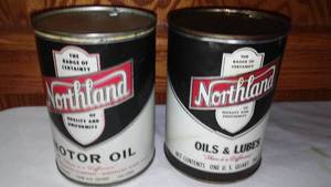lot 50 image: Northland Motor Oil Cans.