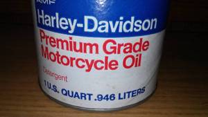 lot 85 image: Harley Davidson Motor Oil, Motorcycle.