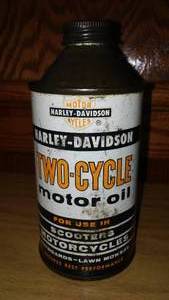 lot 87 image: Harley Davidson Two Cycle Motor Oil.