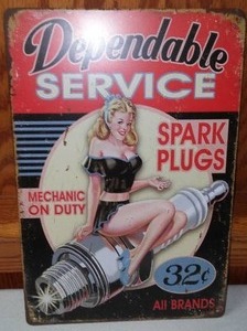 lot 118 image: Dependable Service Metal Sign