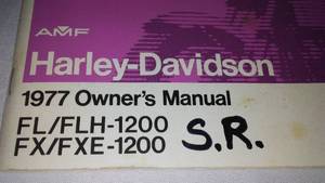 lot 120 image: Harley Davidson 1977 Owners Manual