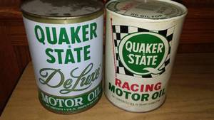 lot 125 image: Quaker State Motor Oil Cans (2)
