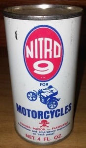 lot 128 image: Nitro 9 Motorcycle Oil.