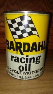 lot 133 image: Bardahl Racing Oil Quart Can.