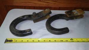 lot 159 image: Pair of Tow Hooks  Heavy Duty.