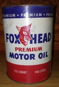 lot 197 image: Fox Head Motor Oil.