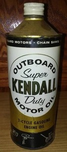 lot 198 image: Kendall Outboard Motor Oil Super Duty.