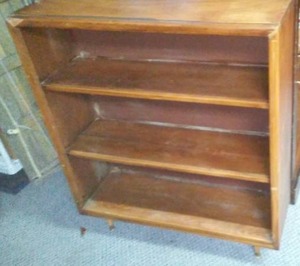 lot 243 image: Wood Bookcase on Legs.