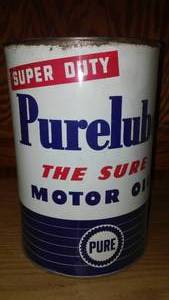 lot 256 image: Pure Purelube 5 Quart Motor Oil Can