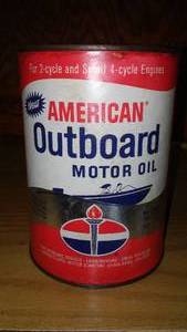lot 261 image: American Standard Outboard Motor Oil.