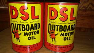 lot 266 image: 2 Quart Cans DSL Outboard Motor Oil.