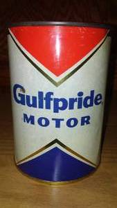 lot 276 image: Gulf Pride Motor Oil. Quart Empty
