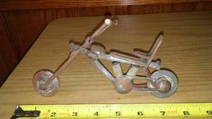 lot 230 image: Metal Artwork Motorcycle.