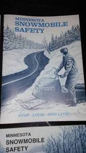 lot 302 image: 1969 & 1970 Minnesota Snowmobile Youth Instruction Manuals & Rider test, receipt & Card. RARE - NEW
