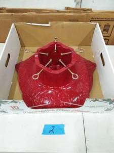 RED DECORATIVE TREE STAND