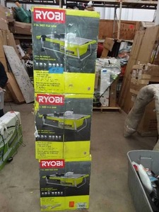 LOT OF RYOBI 3 7 in. 4.8 Amp Tabletop Tile Saw