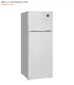 RCA 7.5 cu. ft. Mini Refrigerator in White. Various Conditions. See Pictures