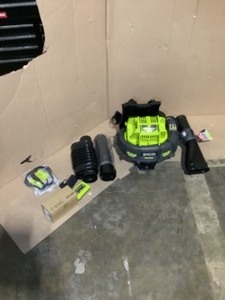 RYOBI 40V Whisper Series 145 MPH 625 CFM Cordless Battery Backpack Leaf Blower with 5.0 Ah Battery and Charger. See Pictures
