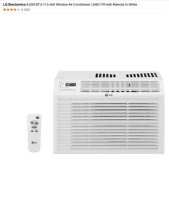 LG Electronics 6,000 BTU 115-Volt Window Air Conditioner LW6017R with Remote in White. See Pictures
