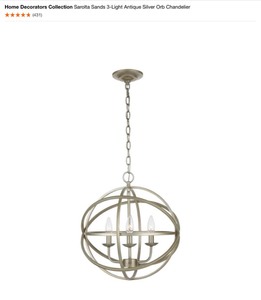 Home Decorators Collection & Hampton Bay Chandeliers. See Pictures