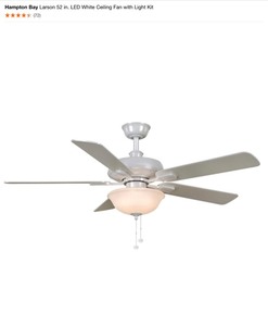 Hampton Bay Larson & Campbell 52 in. LED Ceiling Fans with Light Kits. See Pictures
