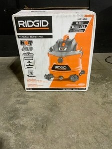 RIDGID 14 Gallon 6.0-Peak HP NXT WetDry Shop Vacuum with Fine Dust Filter, Hose and Accessories. See Pictures