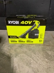 RYOBI 40V Vac Attack Cordless Leaf VacuumMulcher with 5.0 Ah Battery and Charger. See Pictures