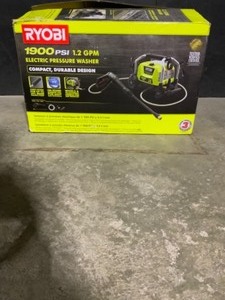 RYOBI 1900 PSI 1.2 GPM Cold Water Wheeled Electric Pressure Washer. See Pictures