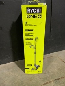 RYOBI ONE 18V 13 in. Cordless Battery String TrimmerEdger with 4.0 Ah Battery and Charger. See Pictures