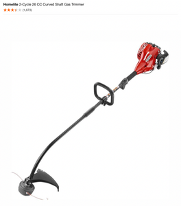 Homelite 2-Cycle 26 CC Curved Shaft Gas Trimmer. See Pictures