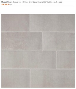 Marazzi Modern Renewal Iron 4-14 in. x 12 in. Glazed Ceramic Wall Tile (10.64 sq. ft.  case). See Pictures