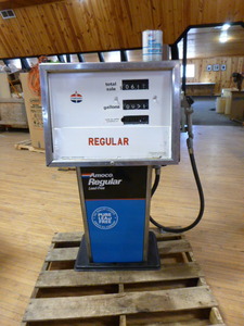 lot 2 image: Vintage Amoco Gas Pump
