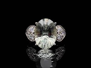 Fancy Starburst Cut Aquamarine Heart Ring in 925 Sterling Silver