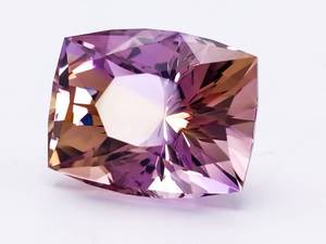 Otherworldly and Mesmerizing  8.55 Carat DESIGNER CUT Golden Nebula Natural Ametrine Gemstone