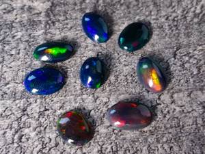 Beautiful  9.11 Total Carats of Black Natural Welo Opal Gemstones