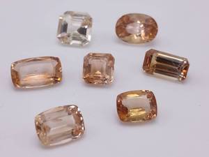 Huge 37.42 Total Carats of Natural Brown  Golden Topaz Gemstones