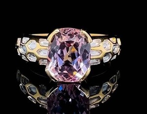 Beautiful 3.10 Carat Natural Morganite Estate Ring in 14k Yellow Gold VIDEO