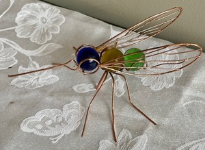 Copper Wire and Glass Art Figurines