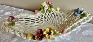Vintage Decorative Bowl and Pie Server