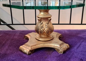 Glass Topped Accent Table