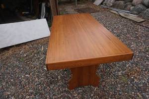 lot 24 image: Wood Kitchen Picnic Style Table
