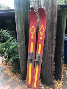 lot 52 image: Vintage APCO Wooden Water Skis