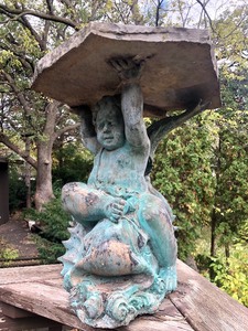 lot 59 image: Wonderful Old Vintage Cast Bronze Garden Sculpture #1