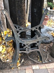 lot 69 image: Ornate Vintage Cast Iron Bench Ends #2