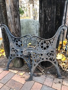lot 70 image: Ornate Vintage Cast Iron Bench Ends #3