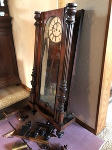 lot 71 image: Large Antique Regulator Wall Clock (AS IS)